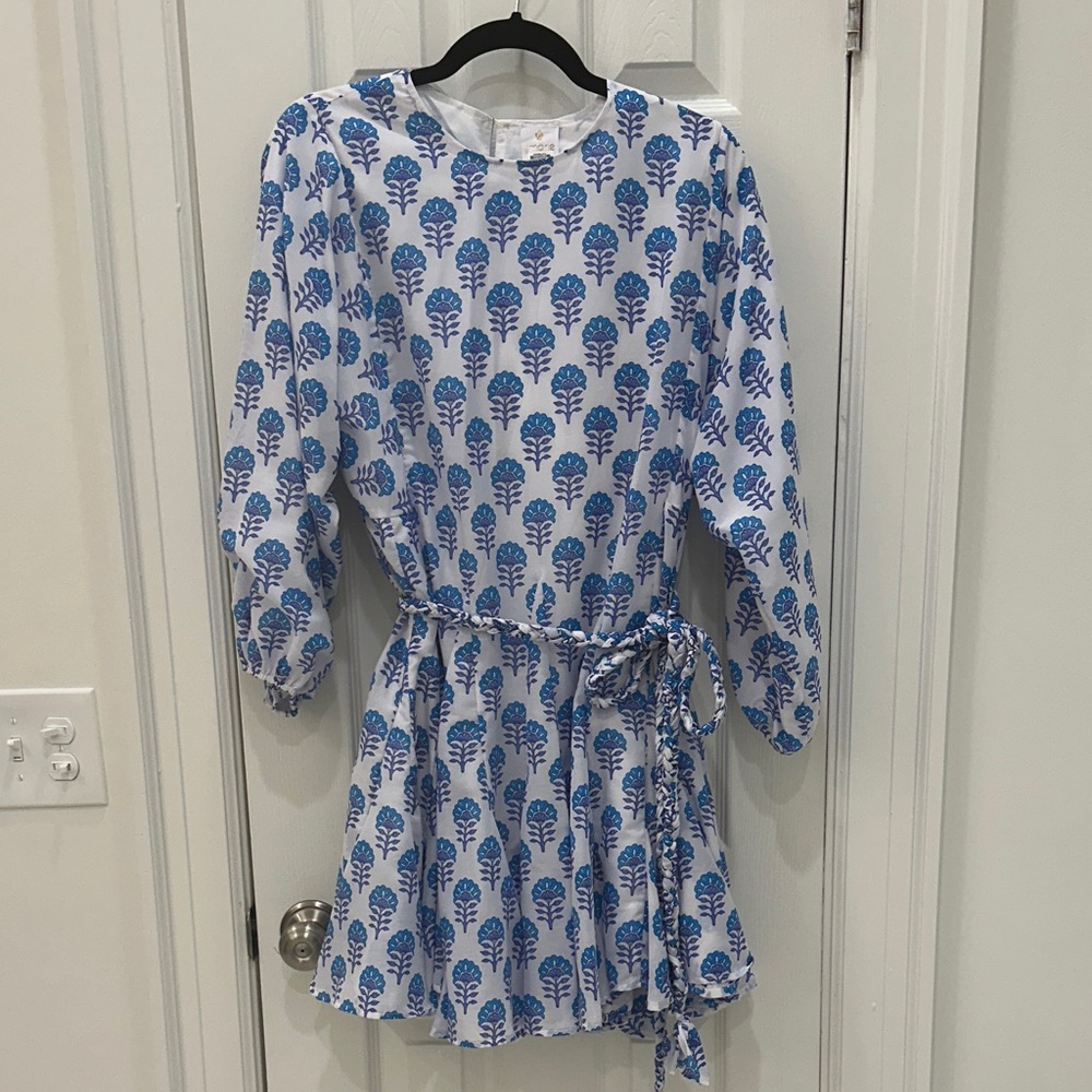 Blue and White Dress